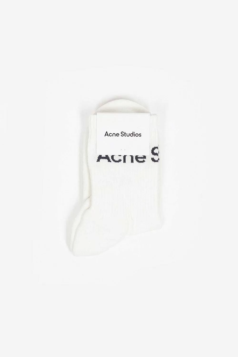 Acne Studios Logo Ankle Socks White | Tights & Socks