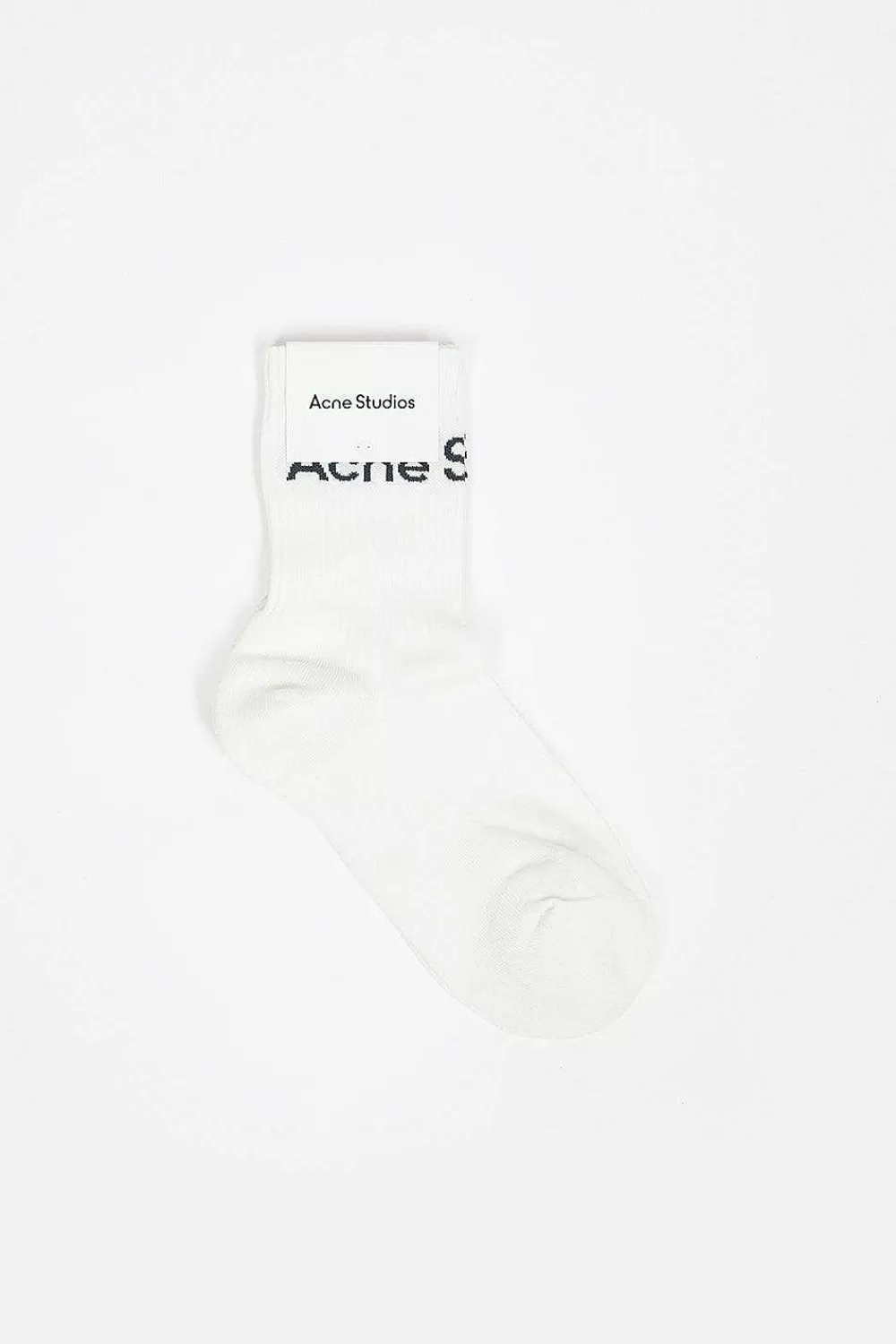 Acne Studios Logo Ankle Socks White | Tights & Socks