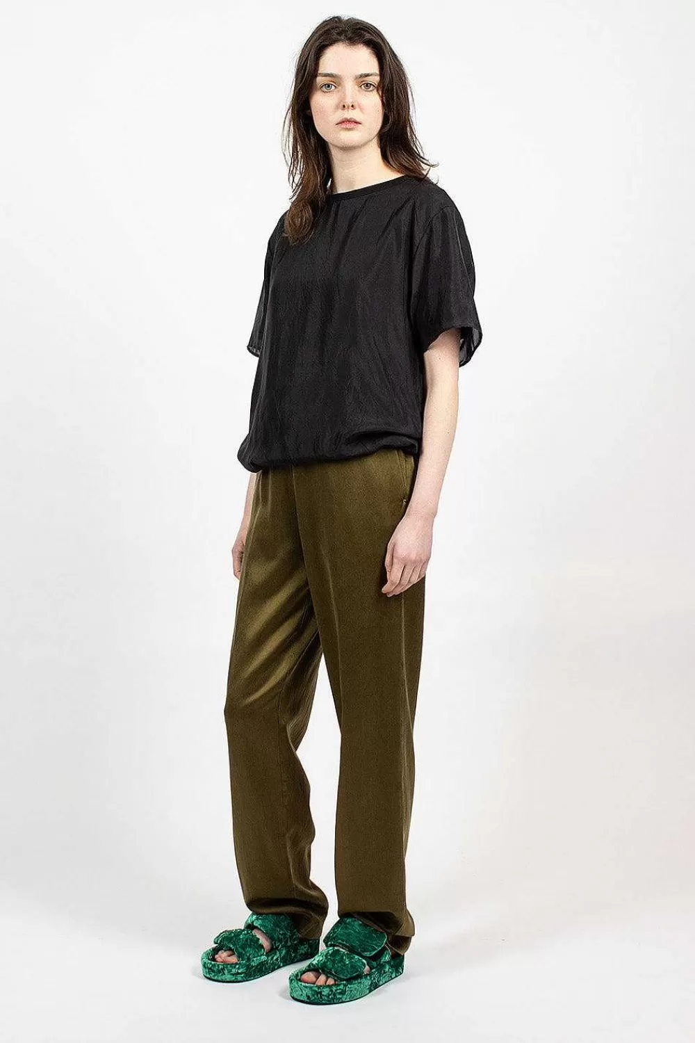 Dries Van Noten Loose Trouser Khaki | Trousers