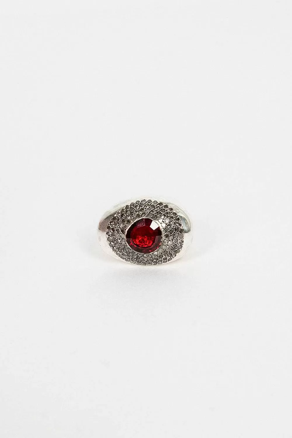 Rosa Maria Loumia Ring Icy Grey Diamond/Garnet | Rings