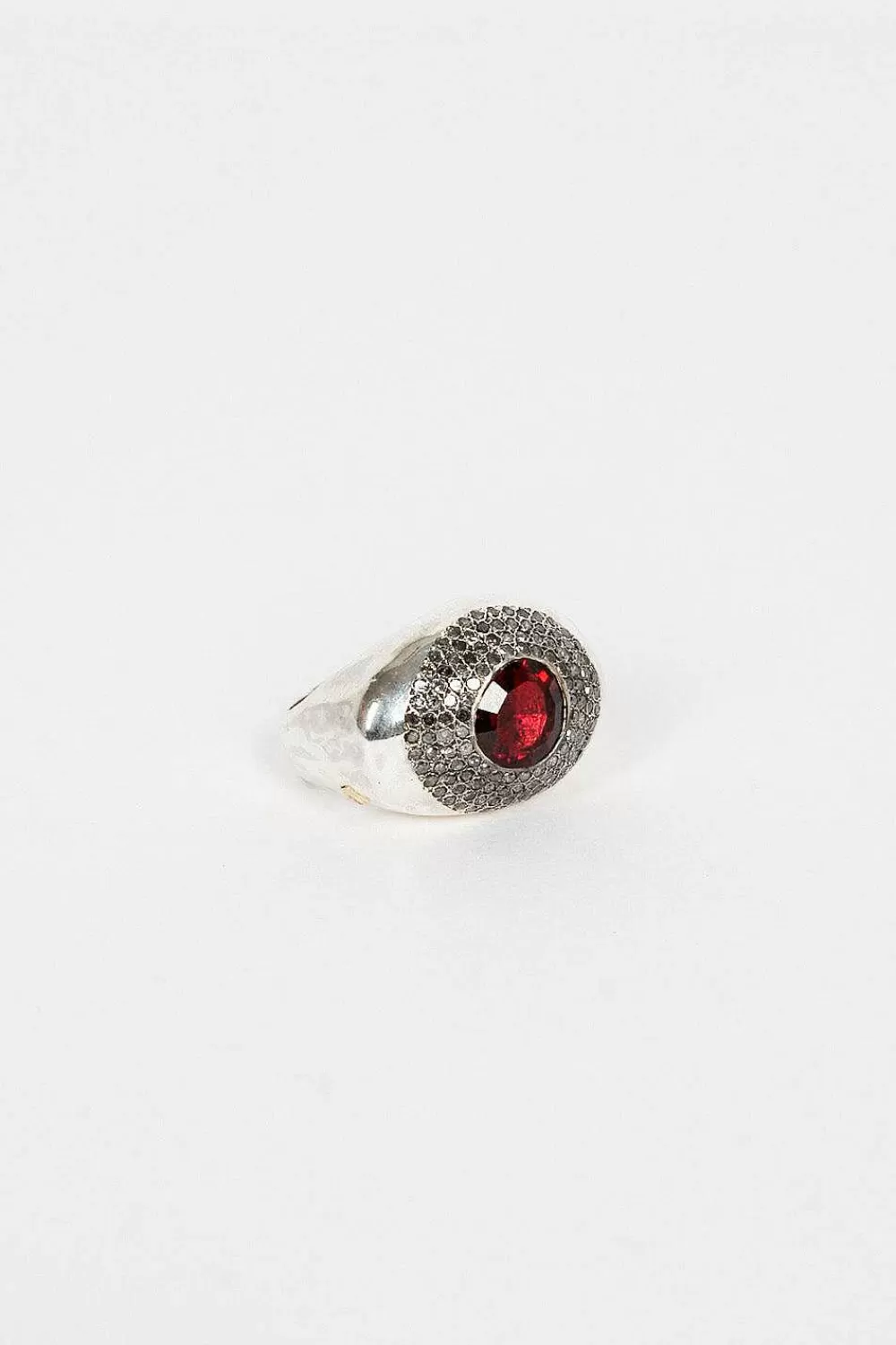 Rosa Maria Loumia Ring Icy Grey Diamond/Garnet | Rings