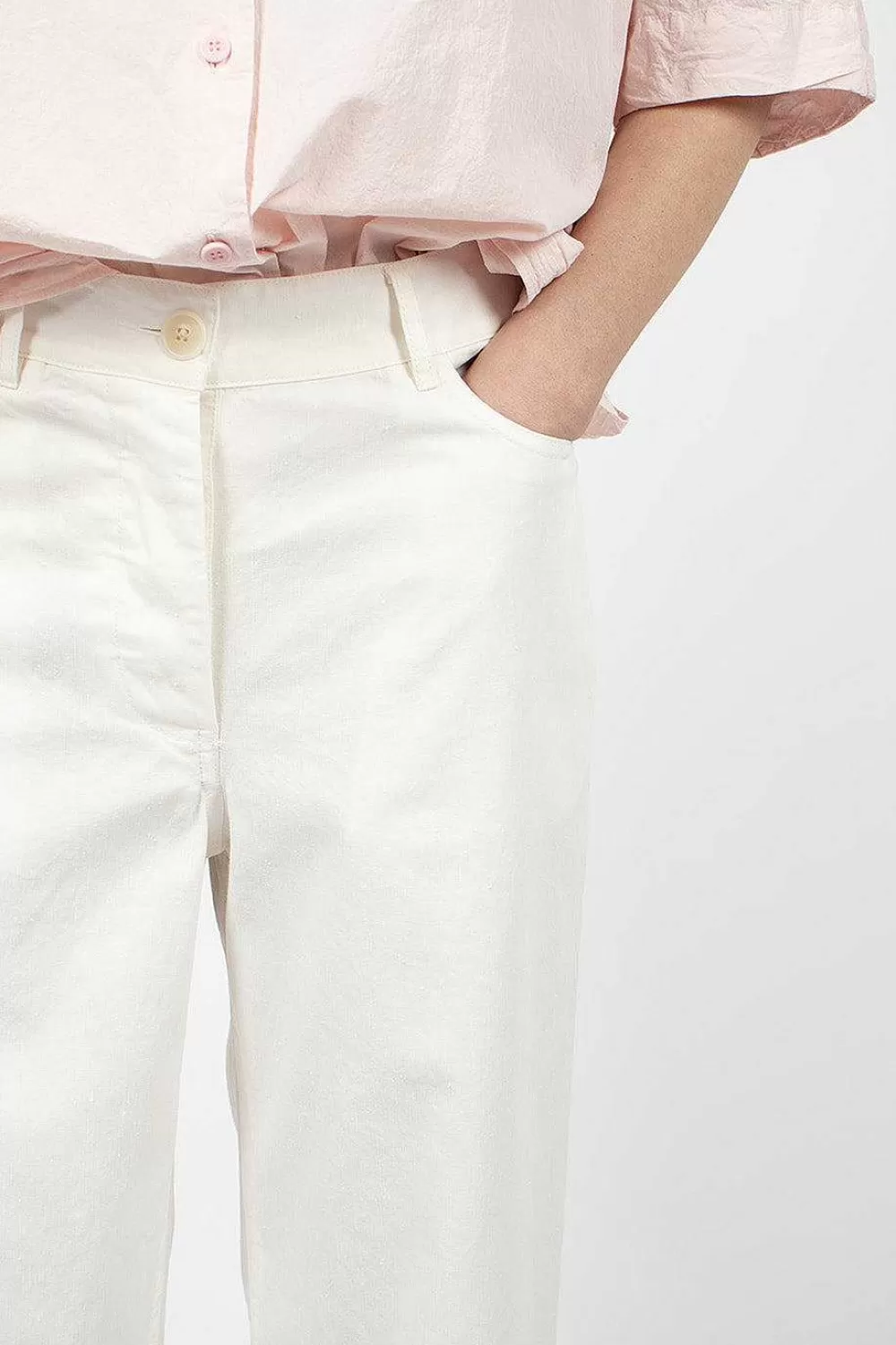 Casey Casey Marie Jean Off White | Trousers