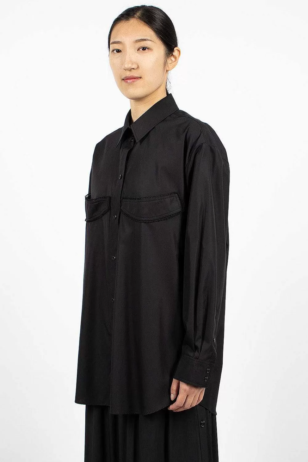 Simone Rocha Masculine Cup Detail Shirt | Shirts