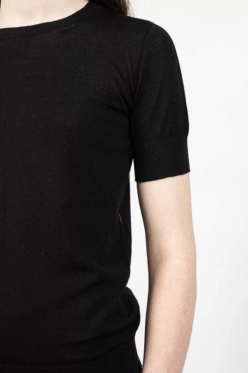 Casey Casey Merino Wool T-Shirt Black | Knitwear