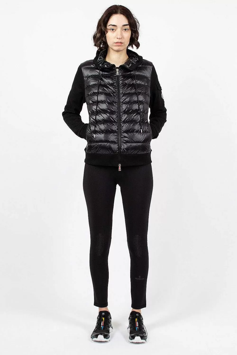 Moncler Mesh Panelled Leggings Black | Trousers