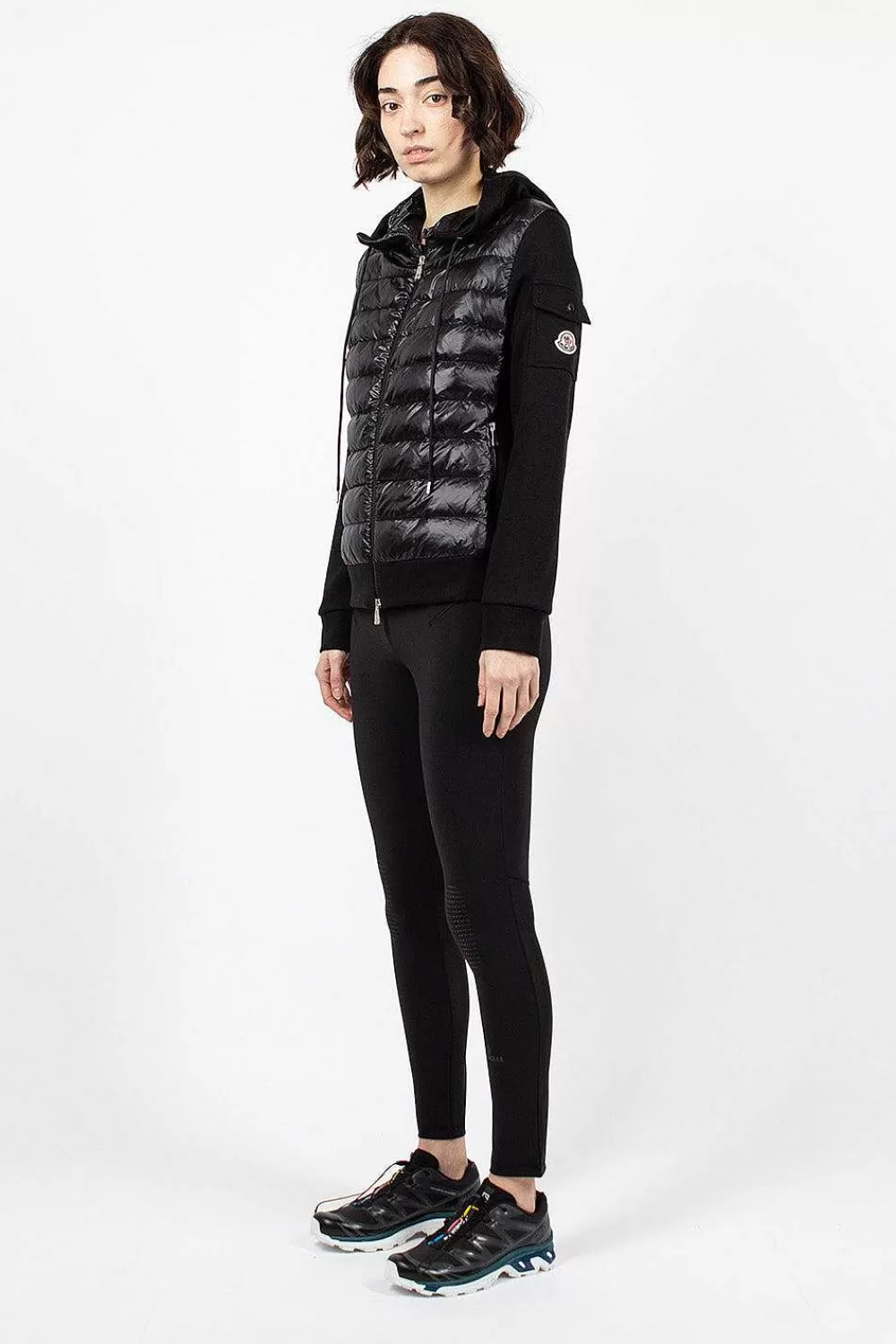 Moncler Mesh Panelled Leggings Black | Trousers