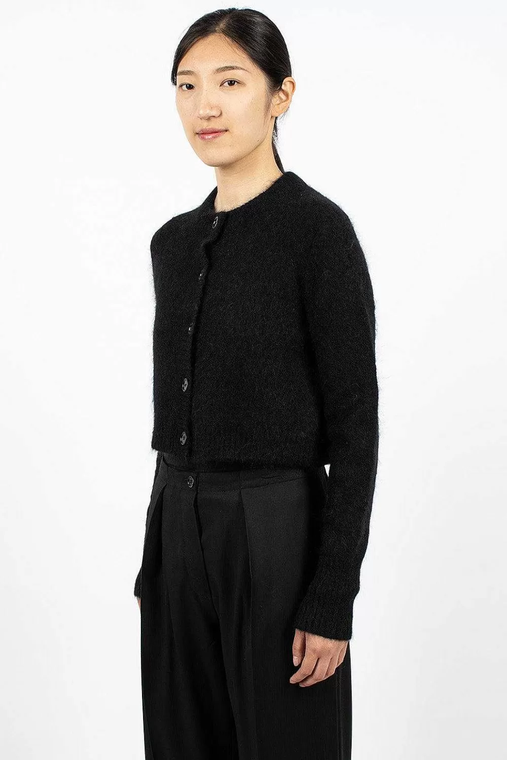 Acne Studios Mohair Cardigan Black | Knitwear