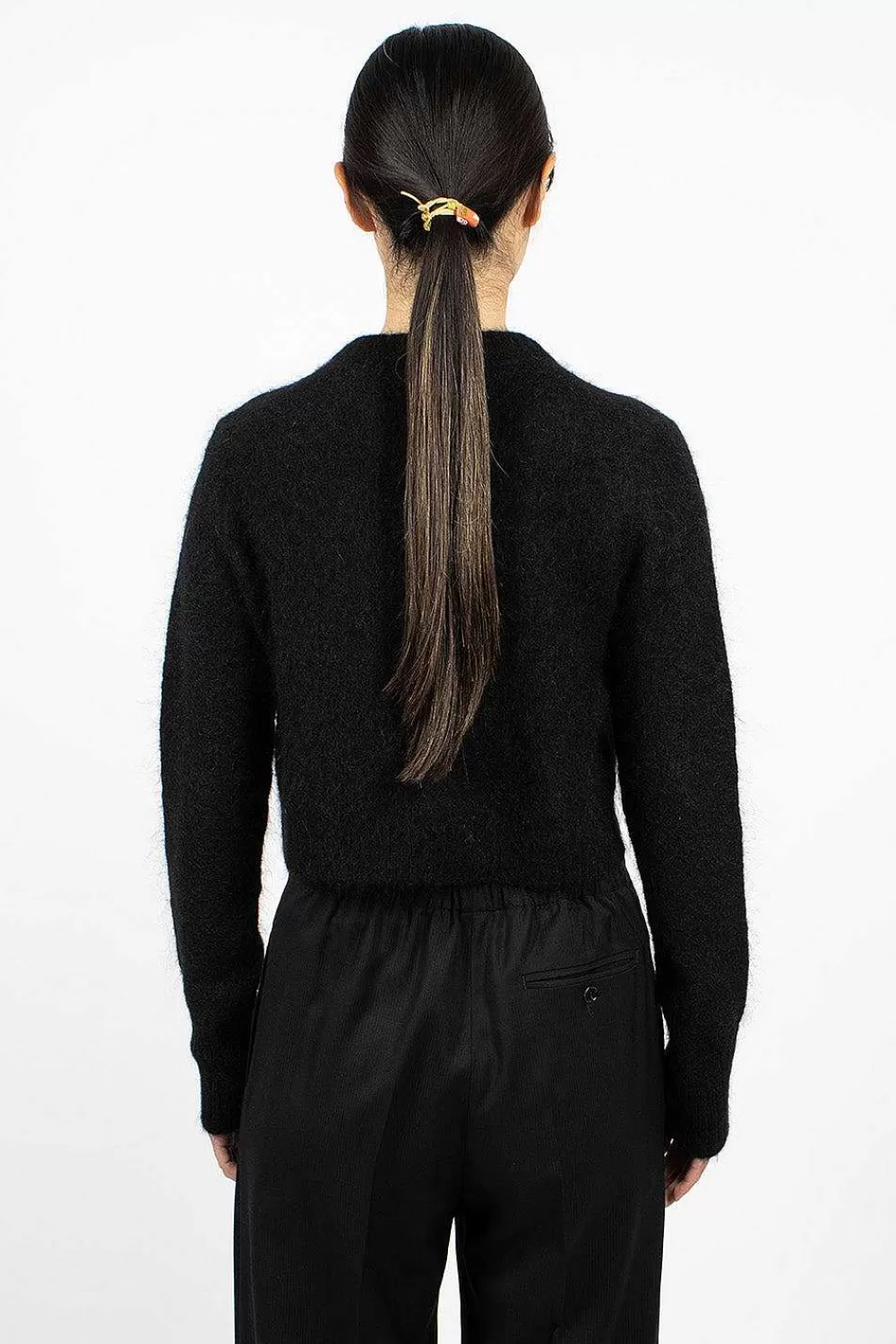 Acne Studios Mohair Cardigan Black | Knitwear