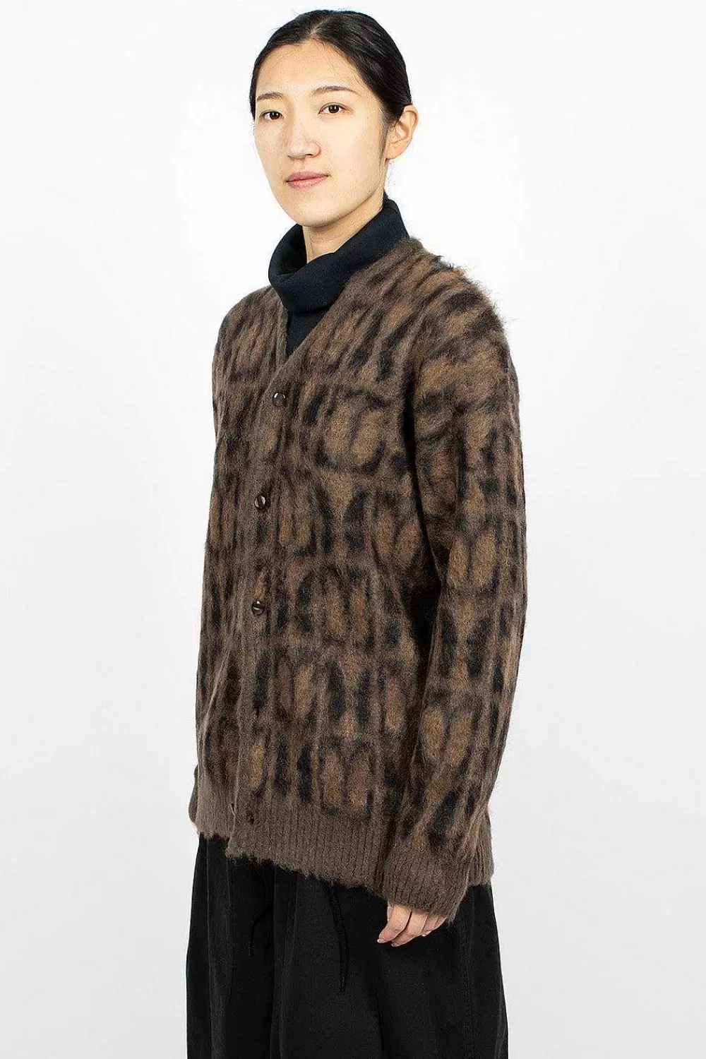 Needles Mohair Cardigan Papillon Print | Knitwear