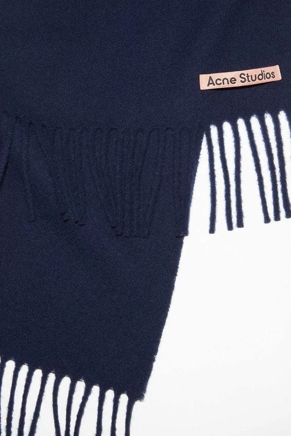 Acne Studios Narrow Wool Scarf Navy | Scarves & Gloves