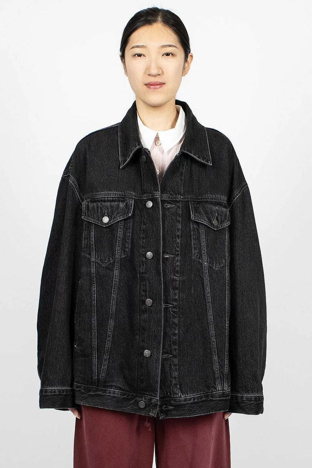 Acne Studios Oversized Denim Jacket Black | Outerwear