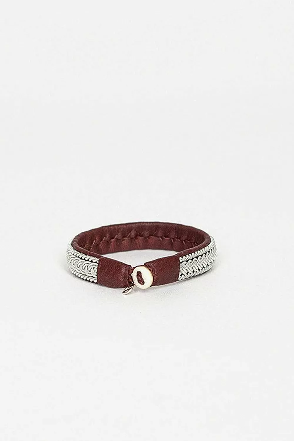 Maria Rudman Ox Brown Hide B Bracelet | Bracelets