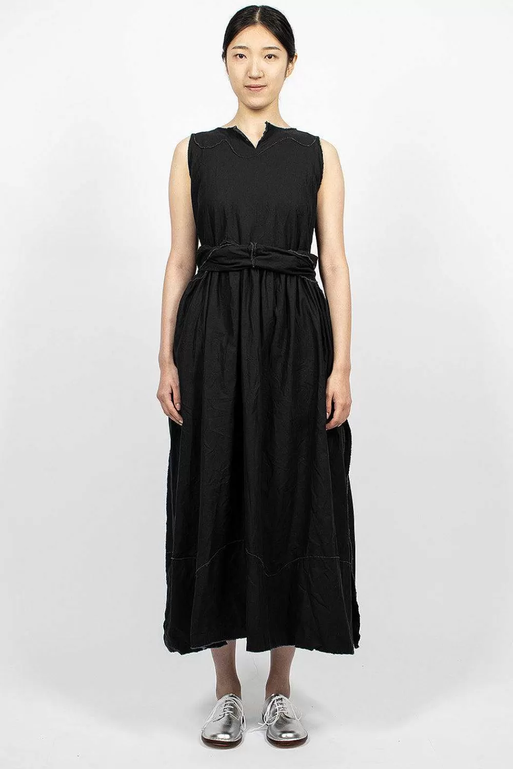 Daniela Gregis Pinafore Raw Cut Dress Black | Dresses