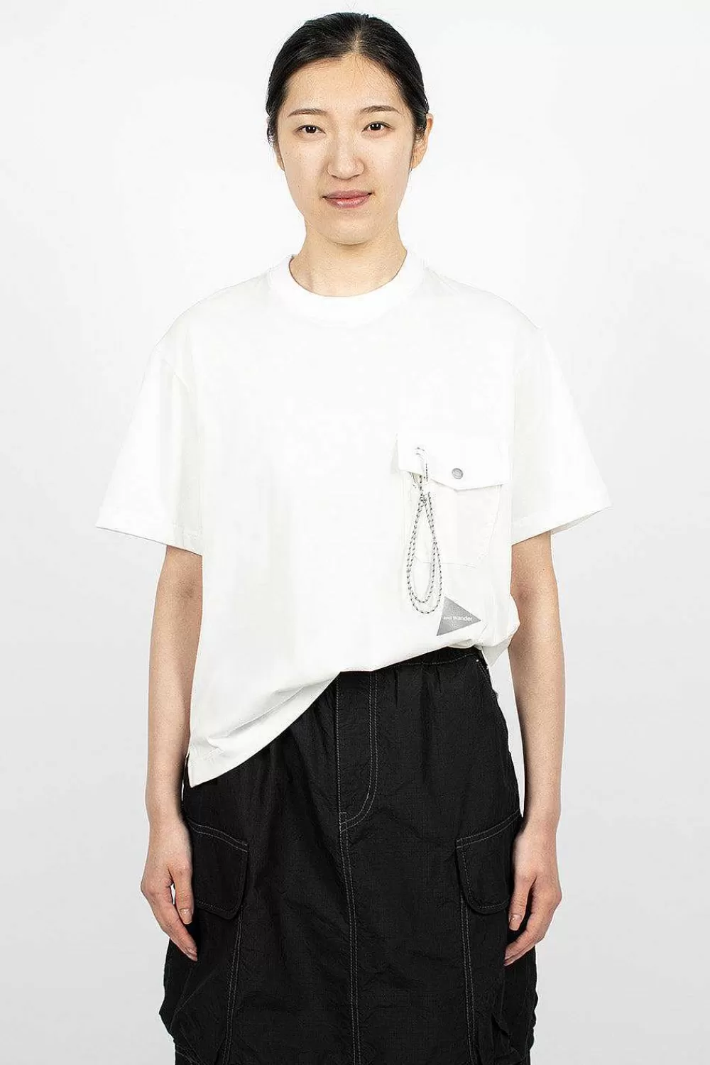 and wander Pocket T Off-White | Tops