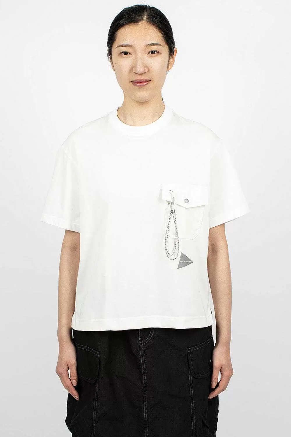 and wander Pocket T Off-White | Tops