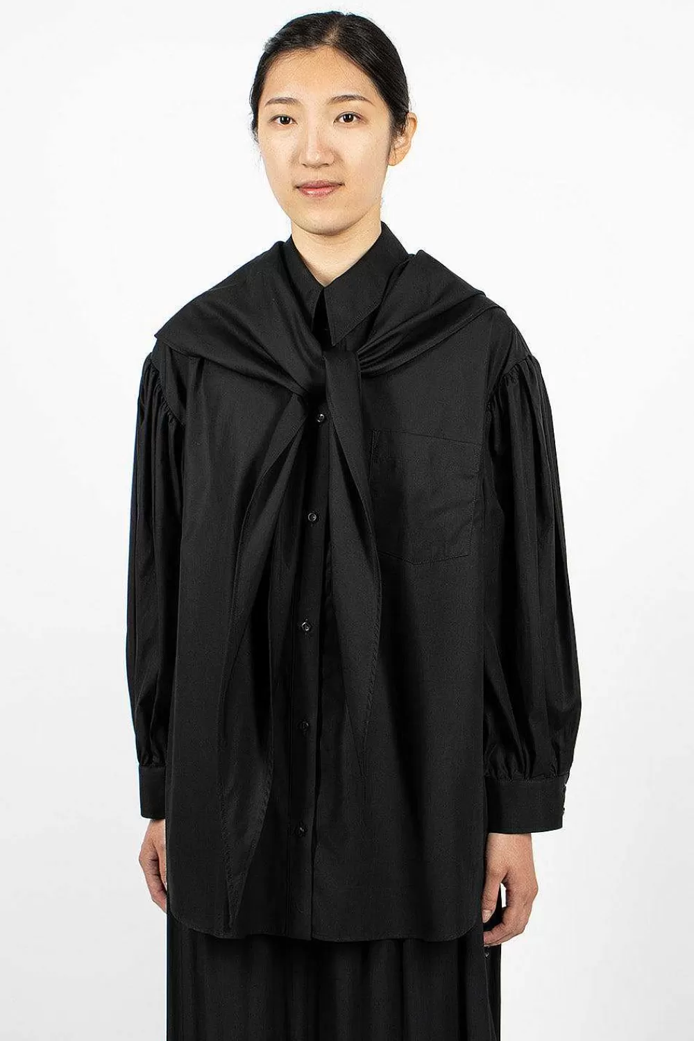 Simone Rocha Point Collar Shirt Black | Shirts