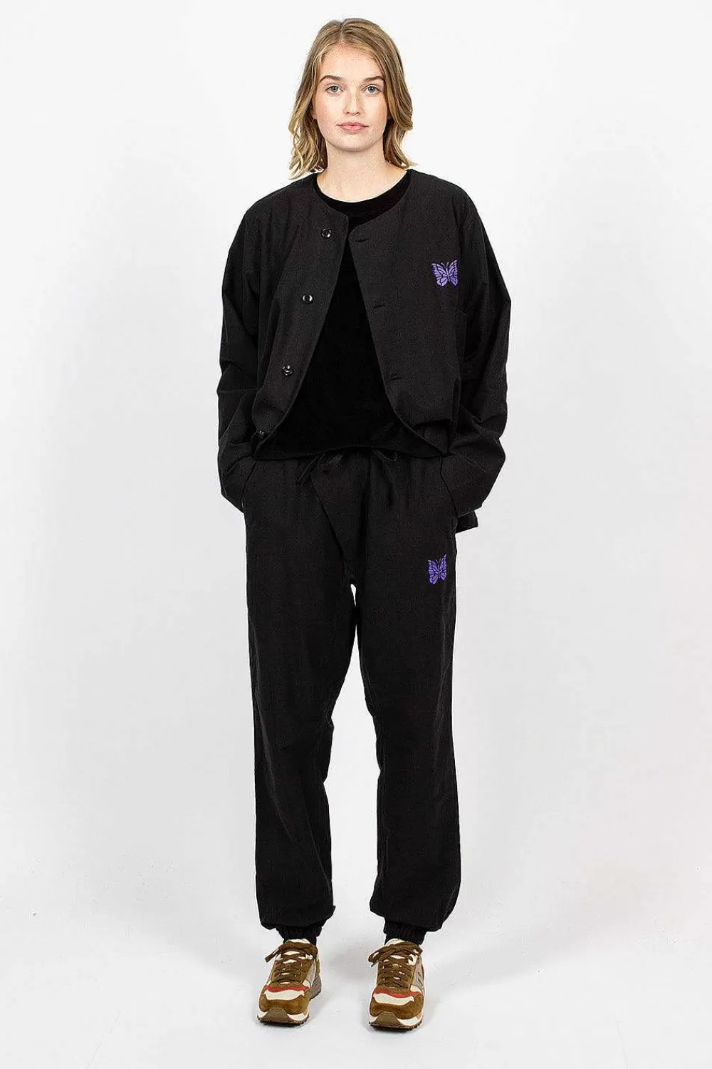 Needles Pyjama Set Black Flannel | Trousers