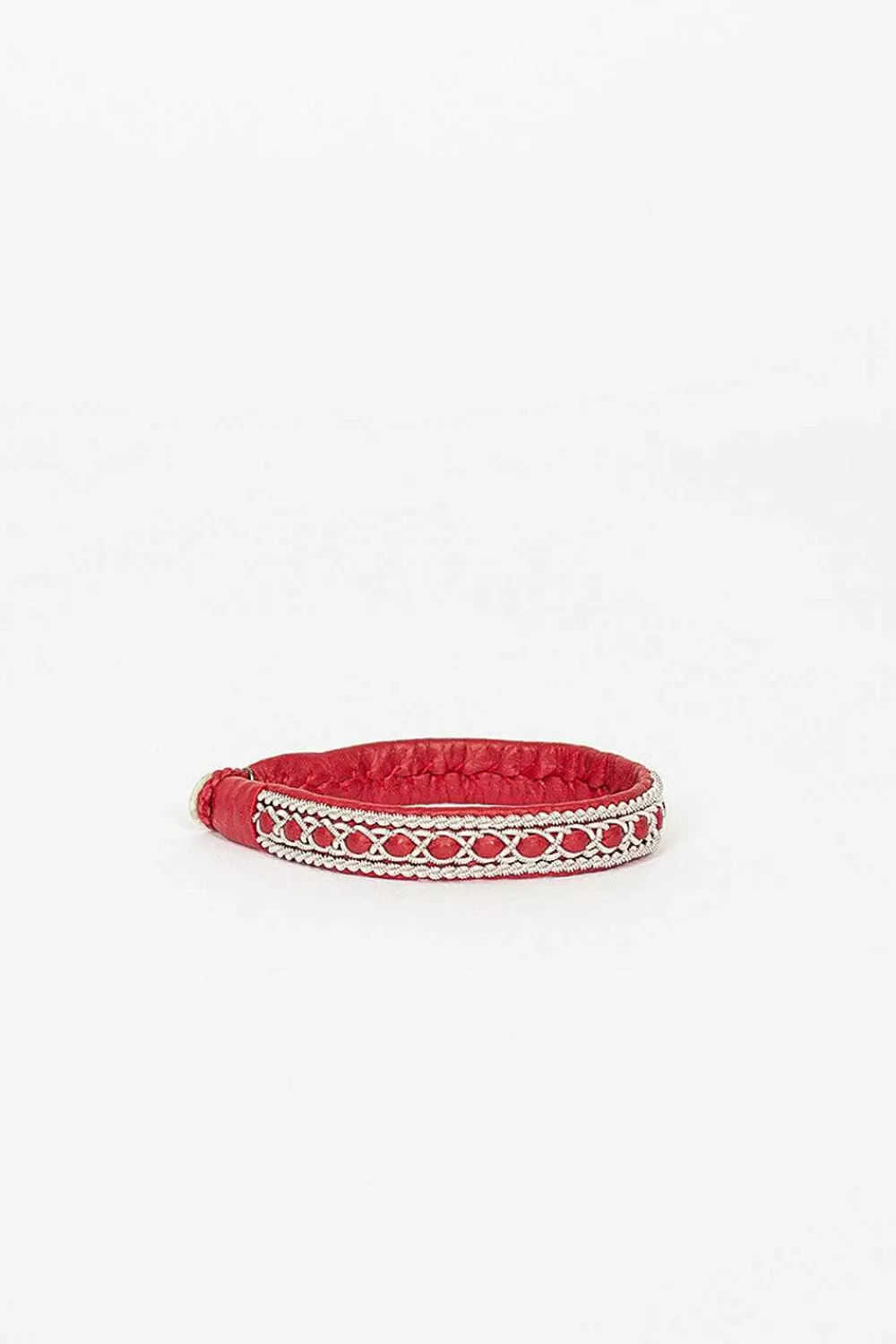 Maria Rudman Red Hide B Bracelet 1 | Bracelets