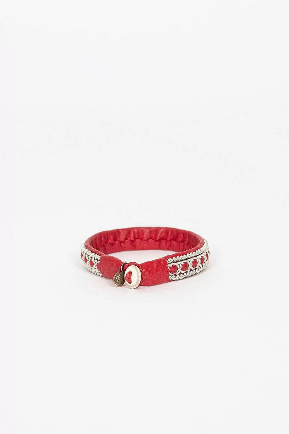 Maria Rudman Red Hide B Bracelet 1 | Bracelets