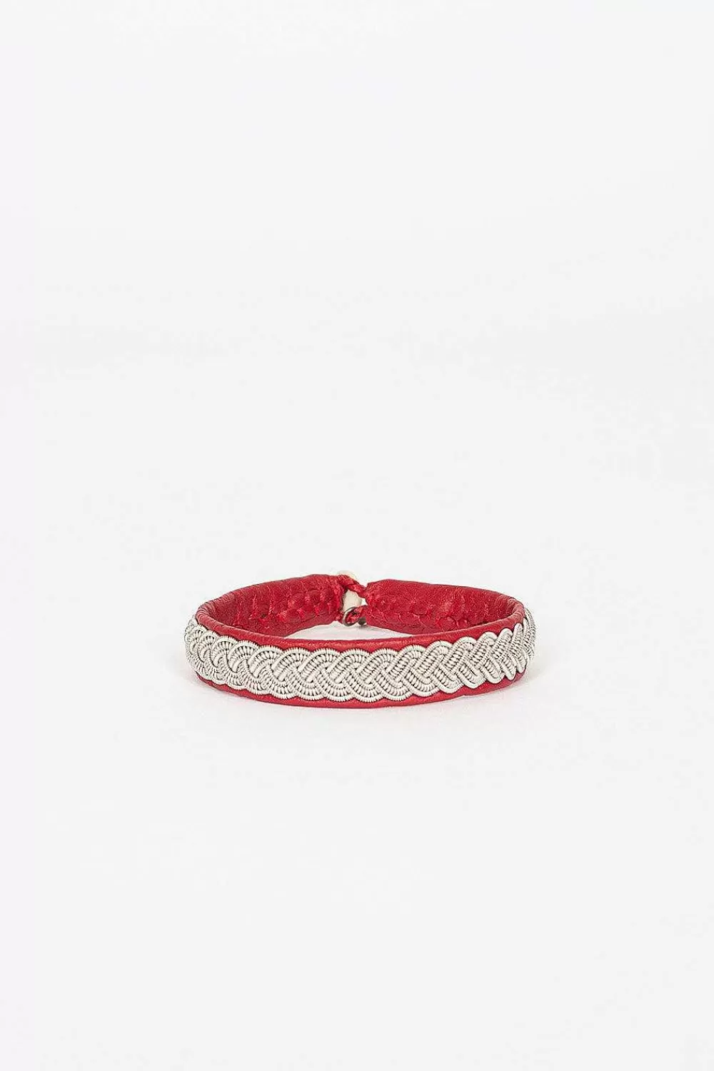 Maria Rudman Red Hide B Bracelet 4 | Bracelets