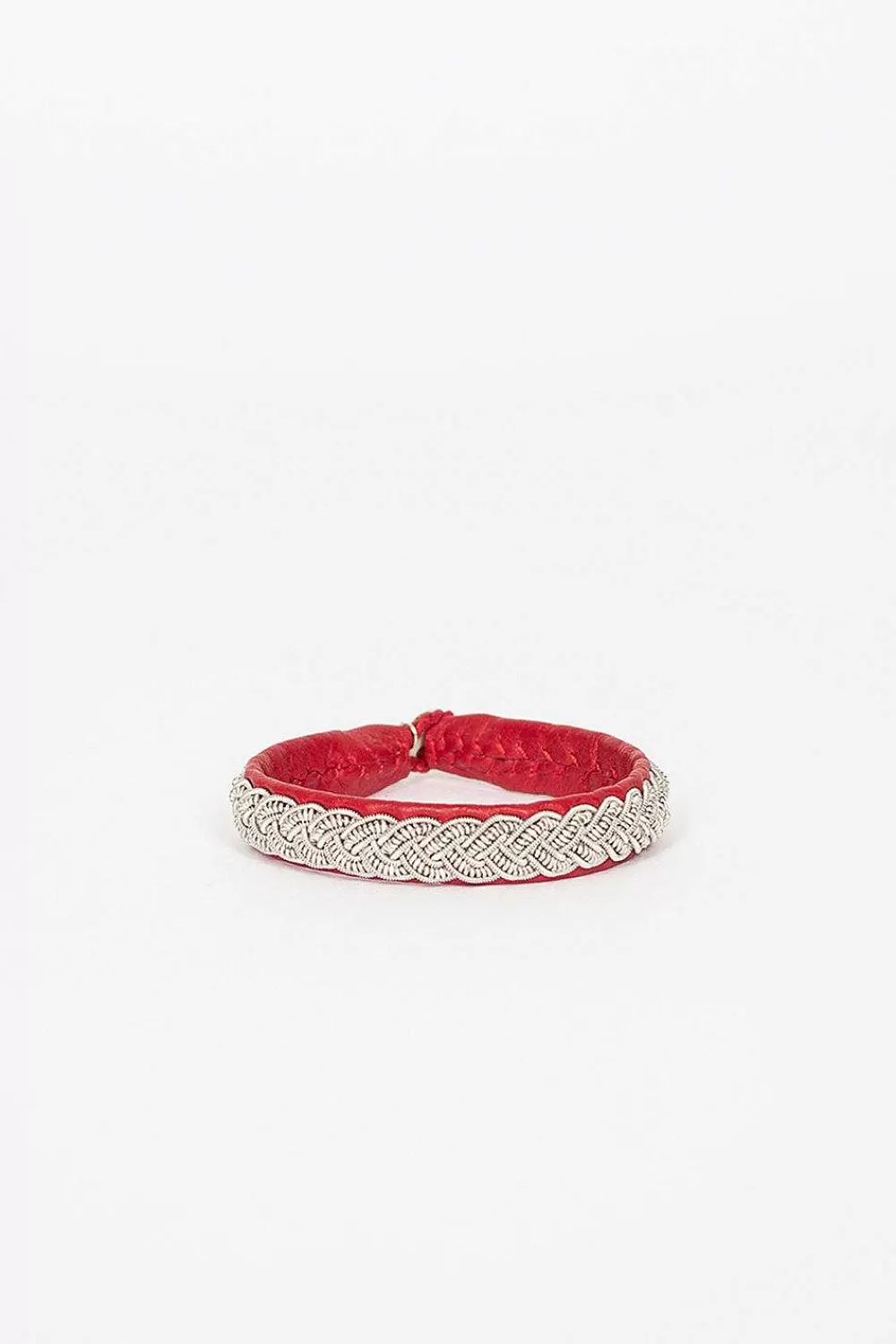 Maria Rudman Red Hide B Bracelet 5 | Bracelets