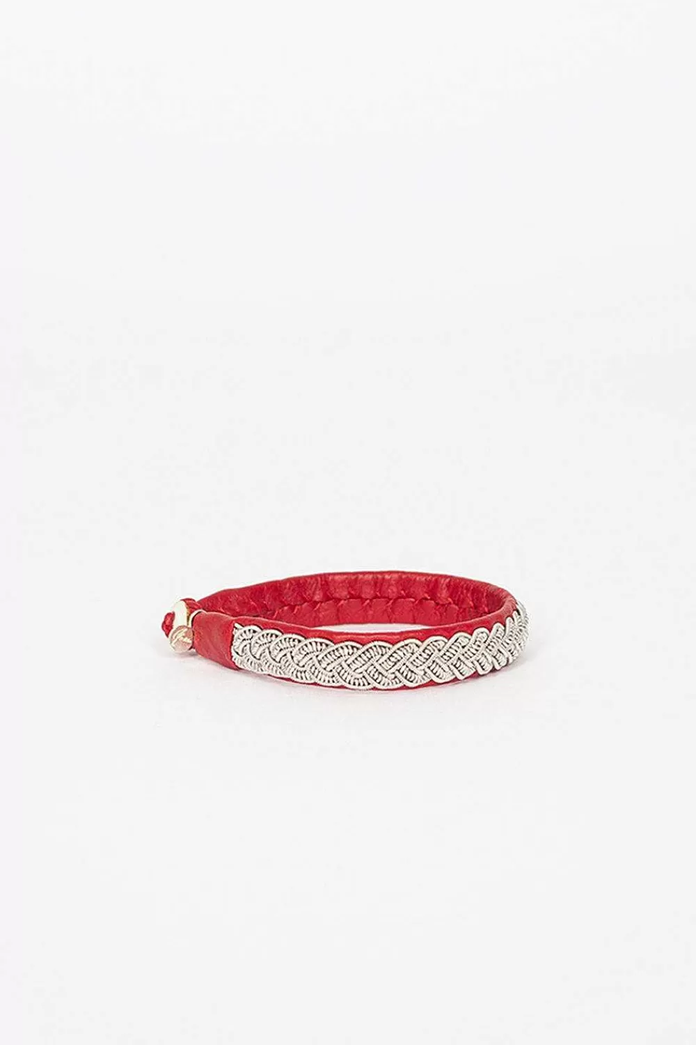 Maria Rudman Red Hide B Bracelet 5 | Bracelets