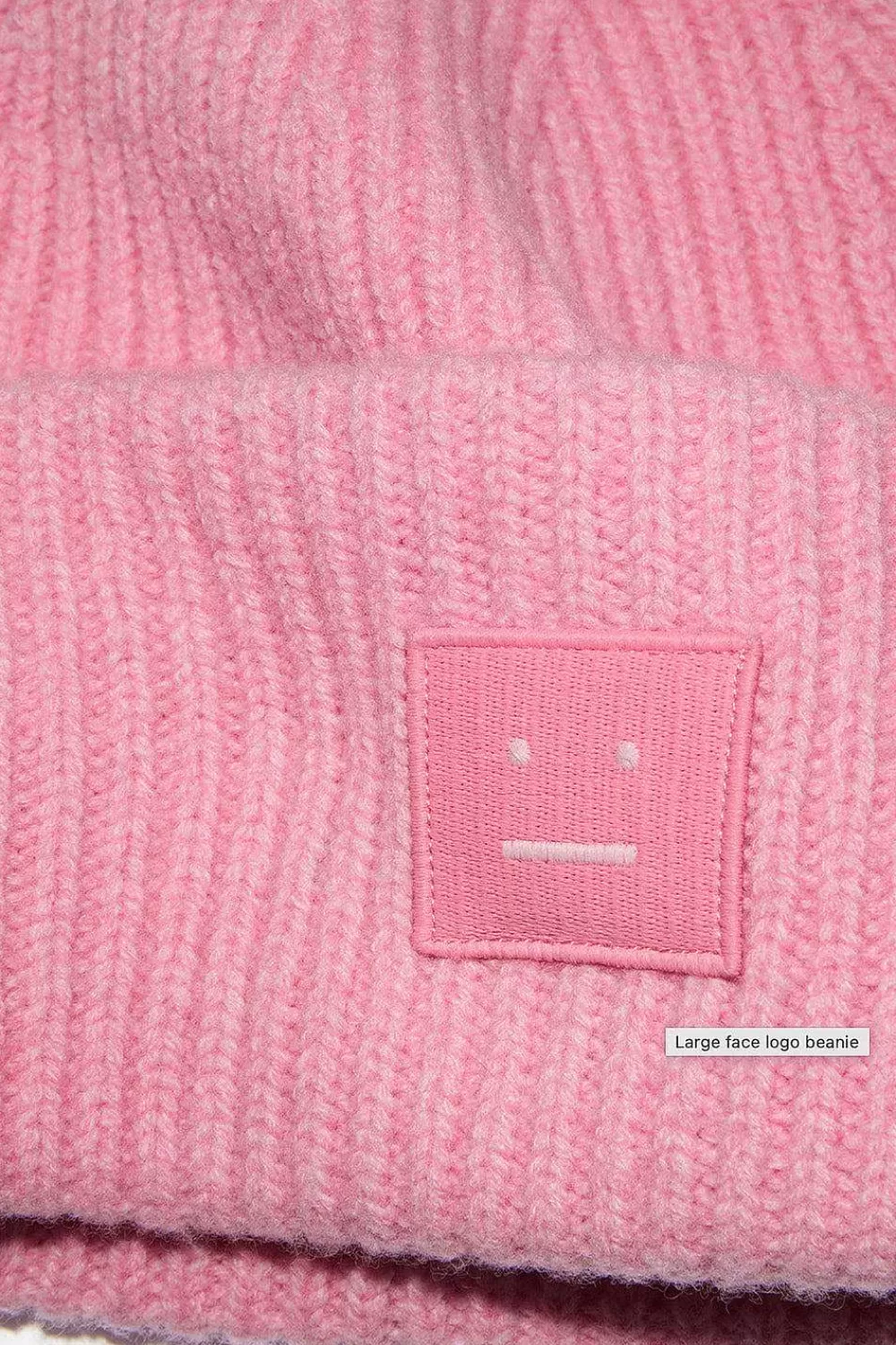 Acne Studios Ribbed Knit Beanie Bubble Pink | Hats