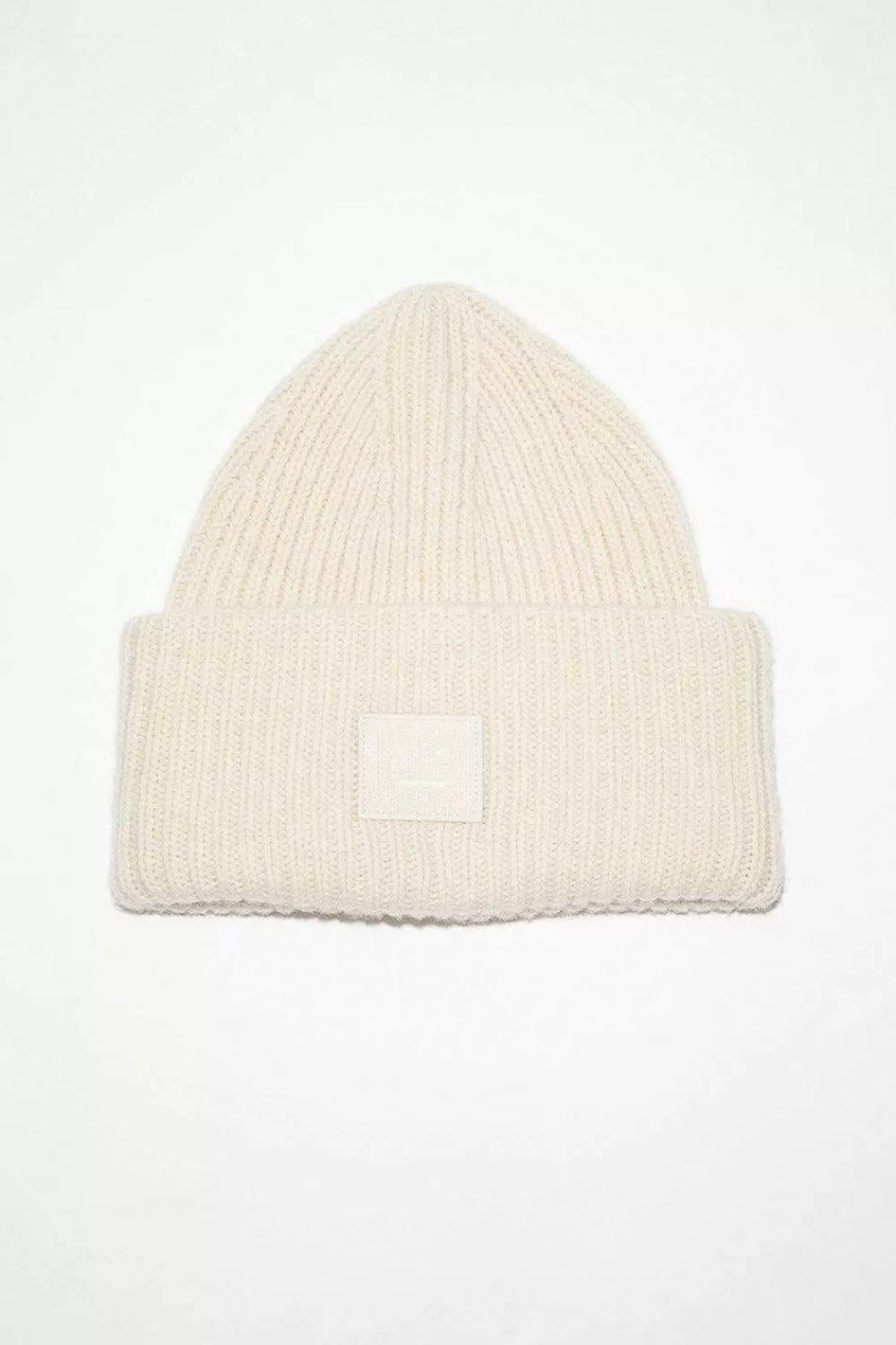 Acne Studios Ribbed Knit Beanie Oatmeal Melange | Hats