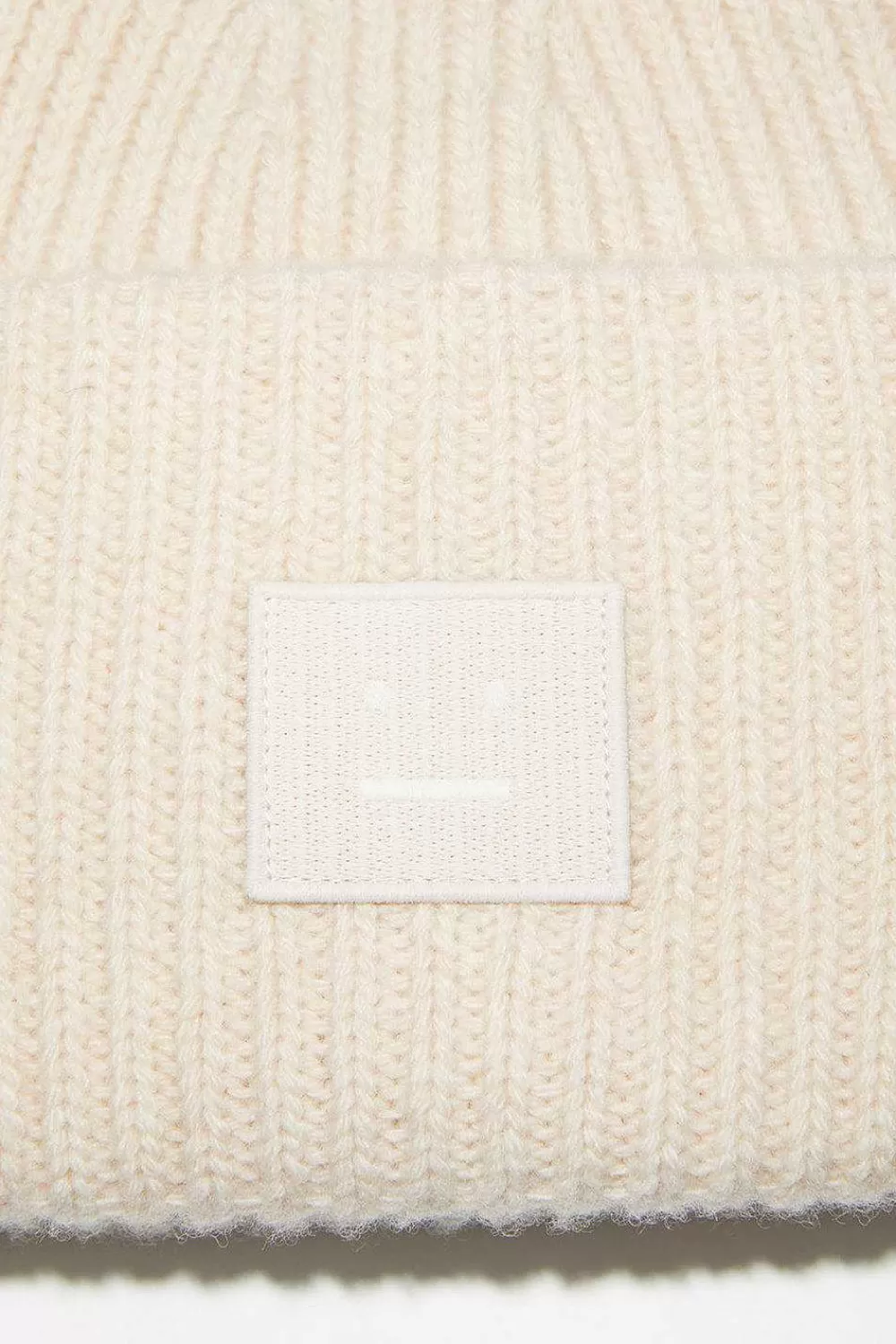 Acne Studios Ribbed Knit Beanie Oatmeal Melange | Hats