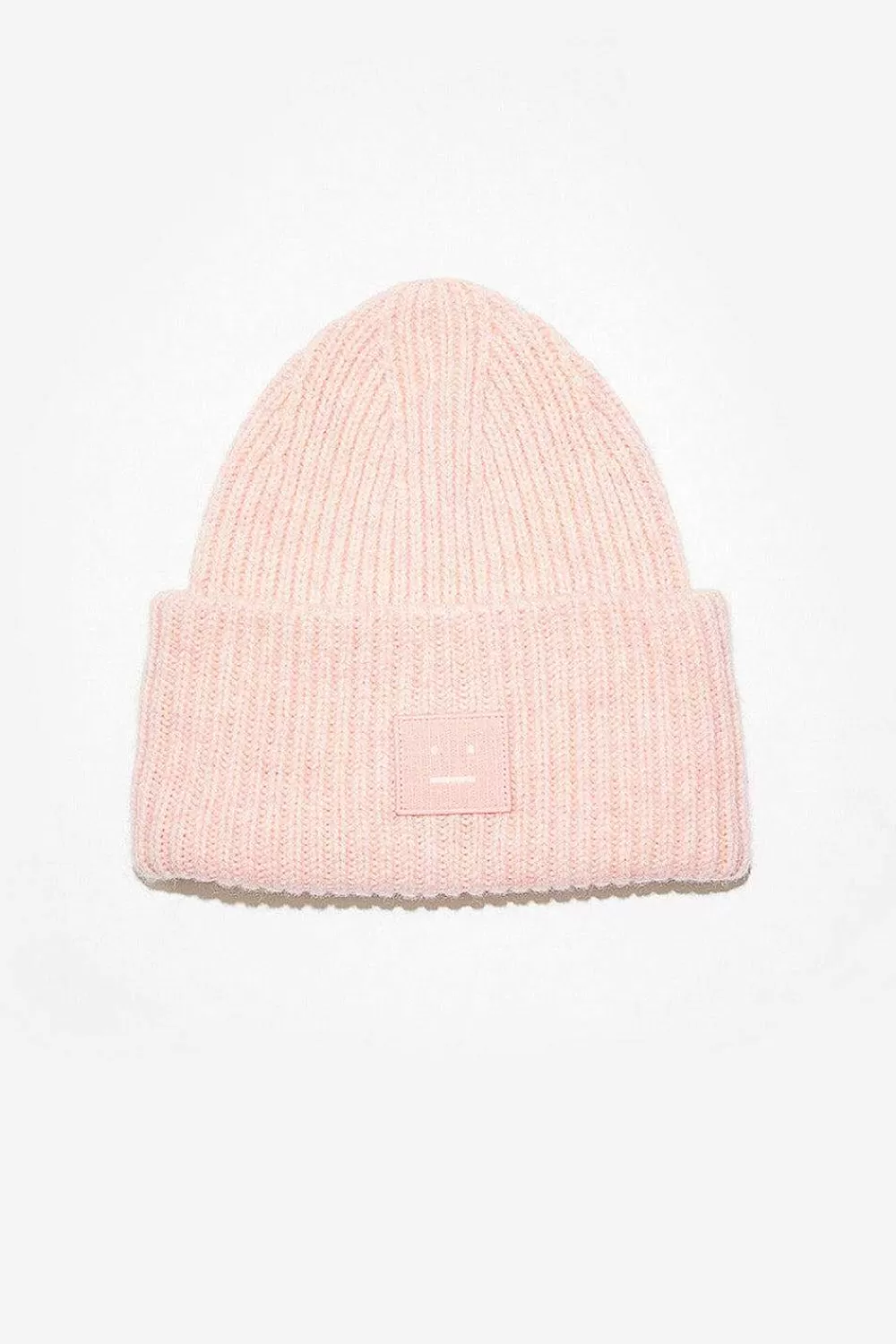 Acne Studios Ribbed Knit Beanie Pink Melange | Hats