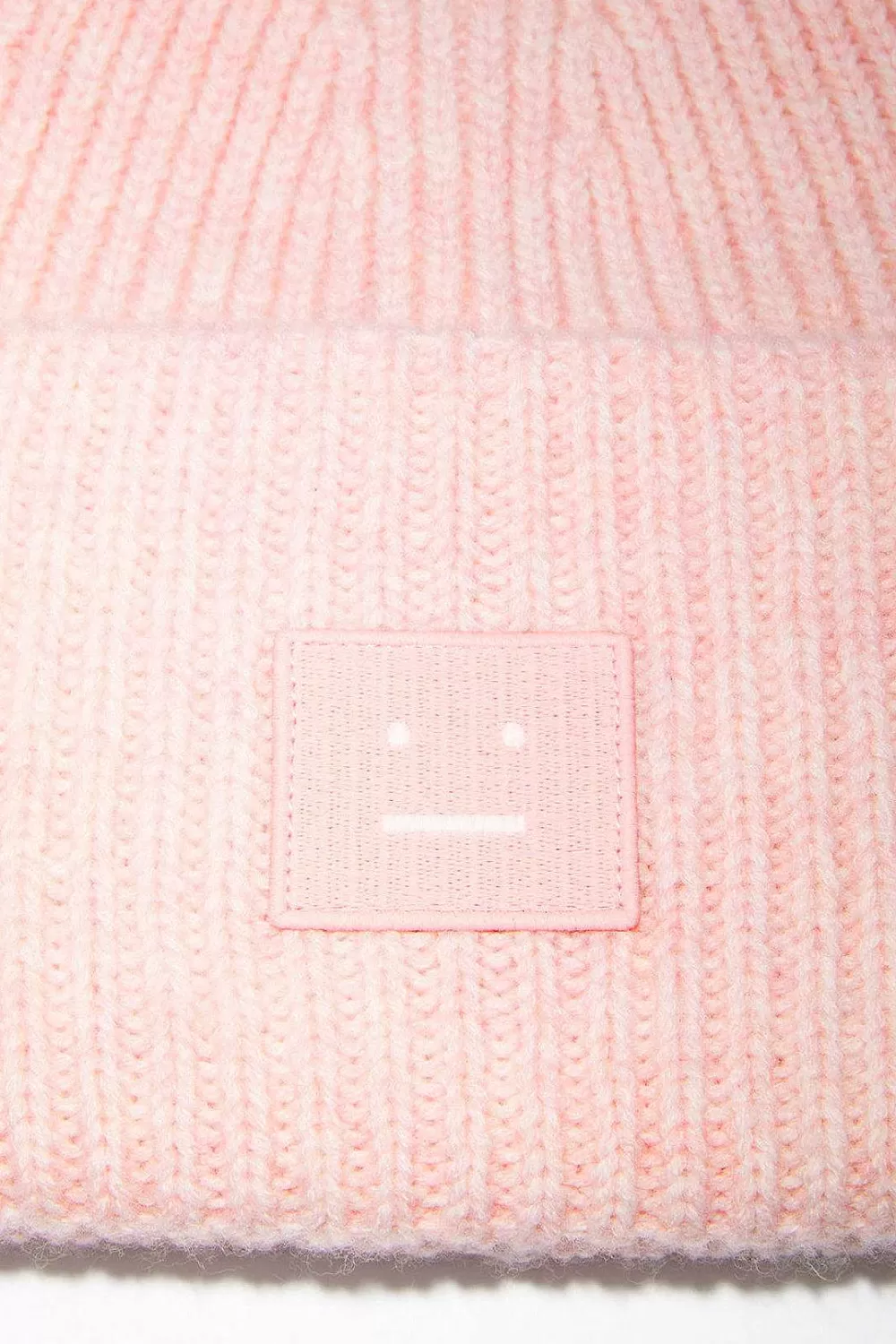 Acne Studios Ribbed Knit Beanie Pink Melange | Hats