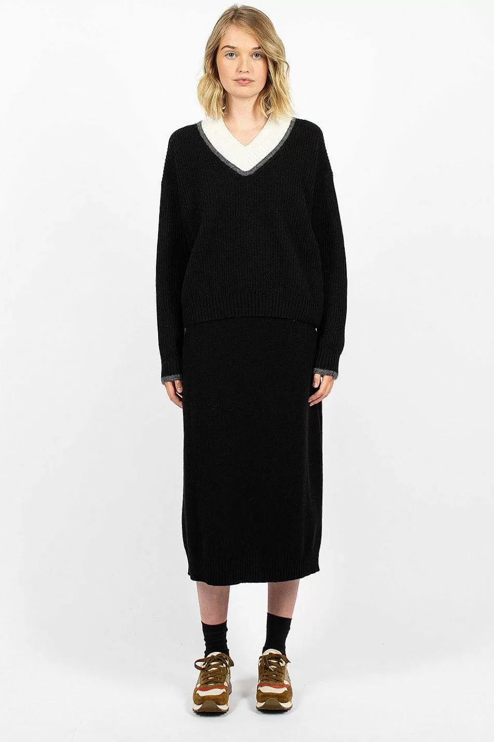 Moncler Ribbed Skirt Cashmere Blend | Skirts