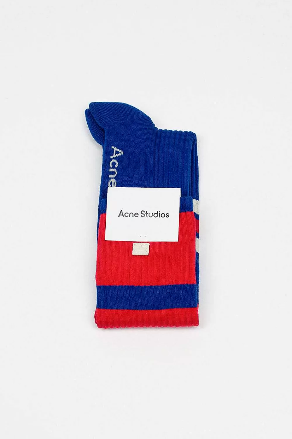 Acne Studios Ribbed Stripe Socks Sapphire Blue | Tights & Socks