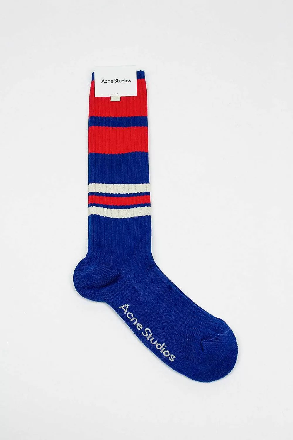 Acne Studios Ribbed Stripe Socks Sapphire Blue | Tights & Socks