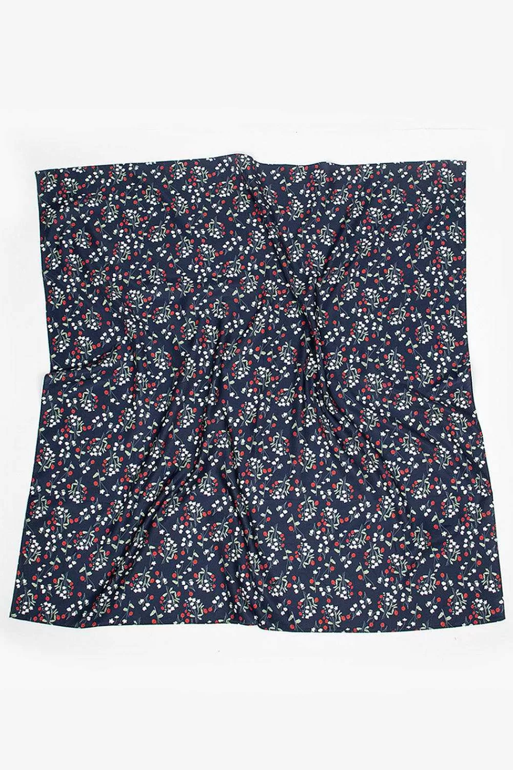 Needles Sateen Floral Scarf Navy | Scarves & Gloves