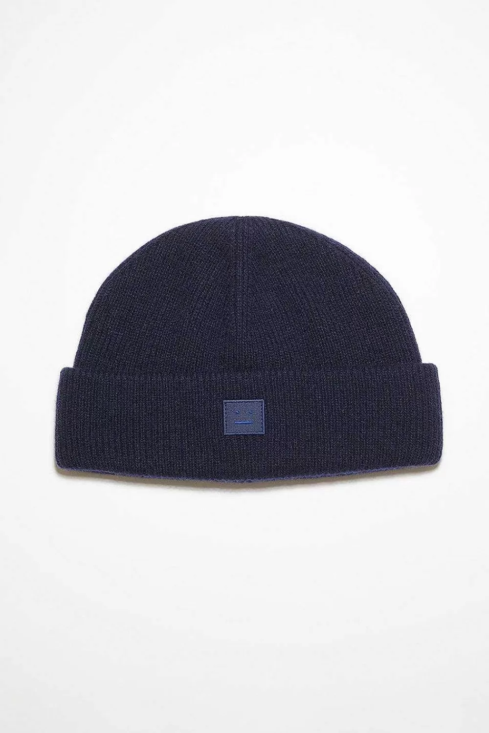 Acne Studios Small Ribbed Beanie Navy | Hats