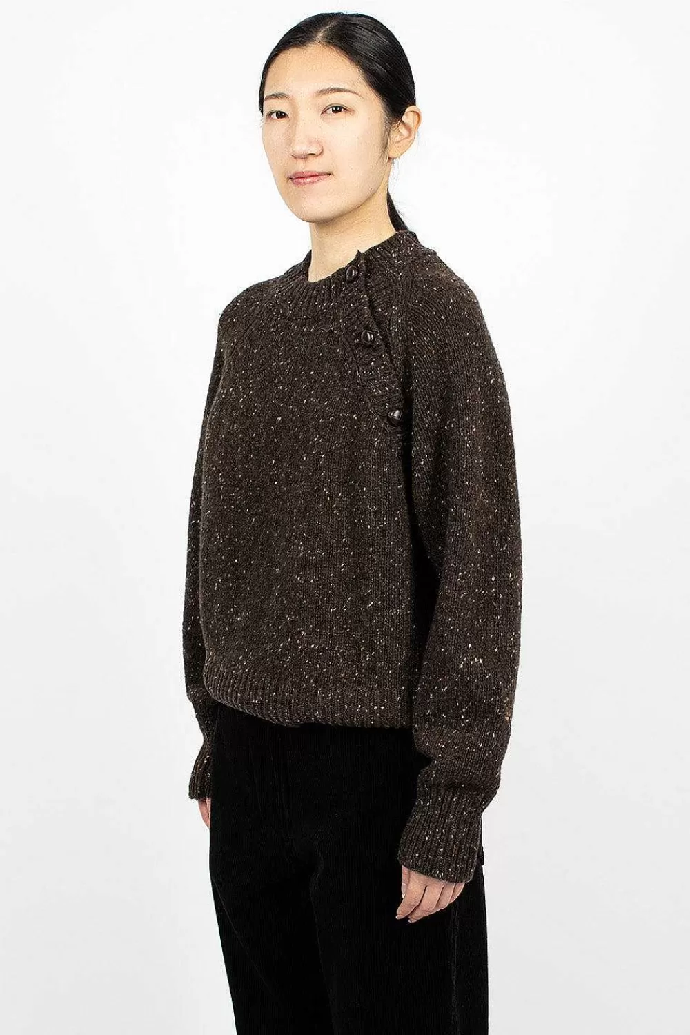 Margaret Howell Soft Donegal Jumper Earth | Knitwear