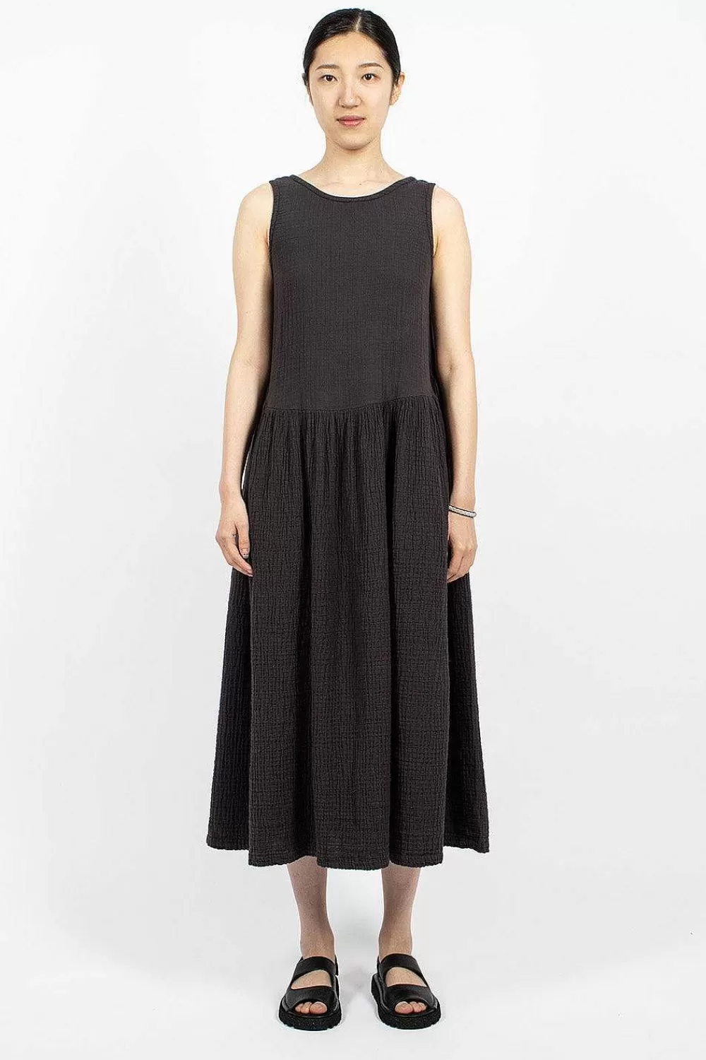 Black Crane Tank Dress Graphite | Dresses