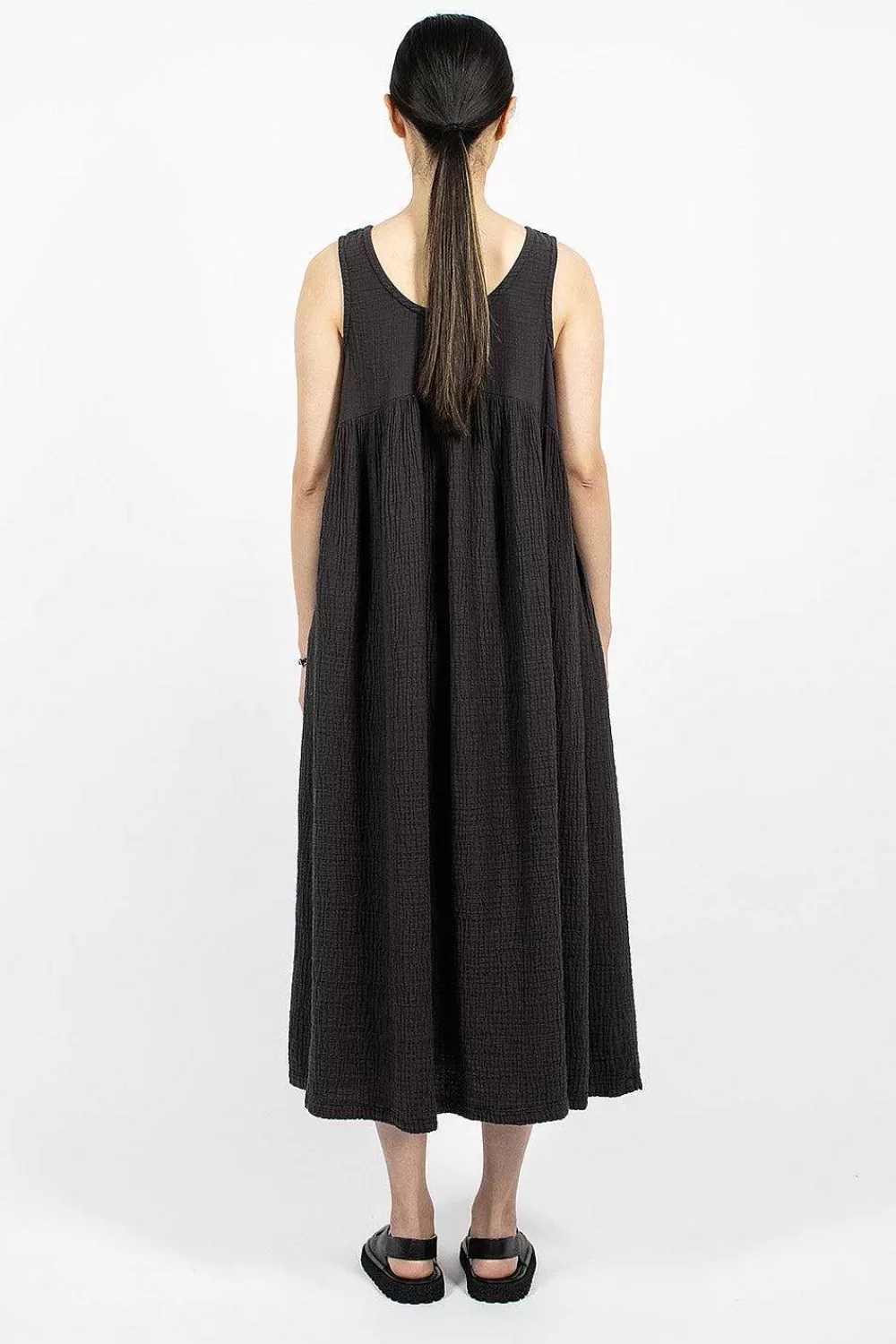 Black Crane Tank Dress Graphite | Dresses