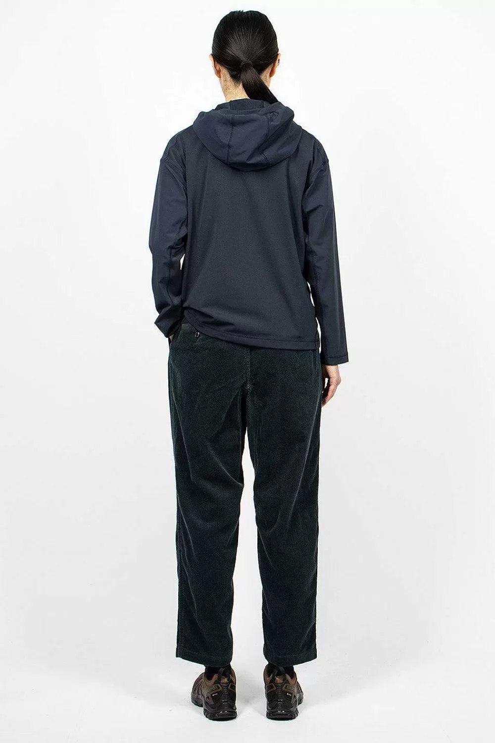 and wander Tapered Corduroy Trouser Blue Green | Trousers