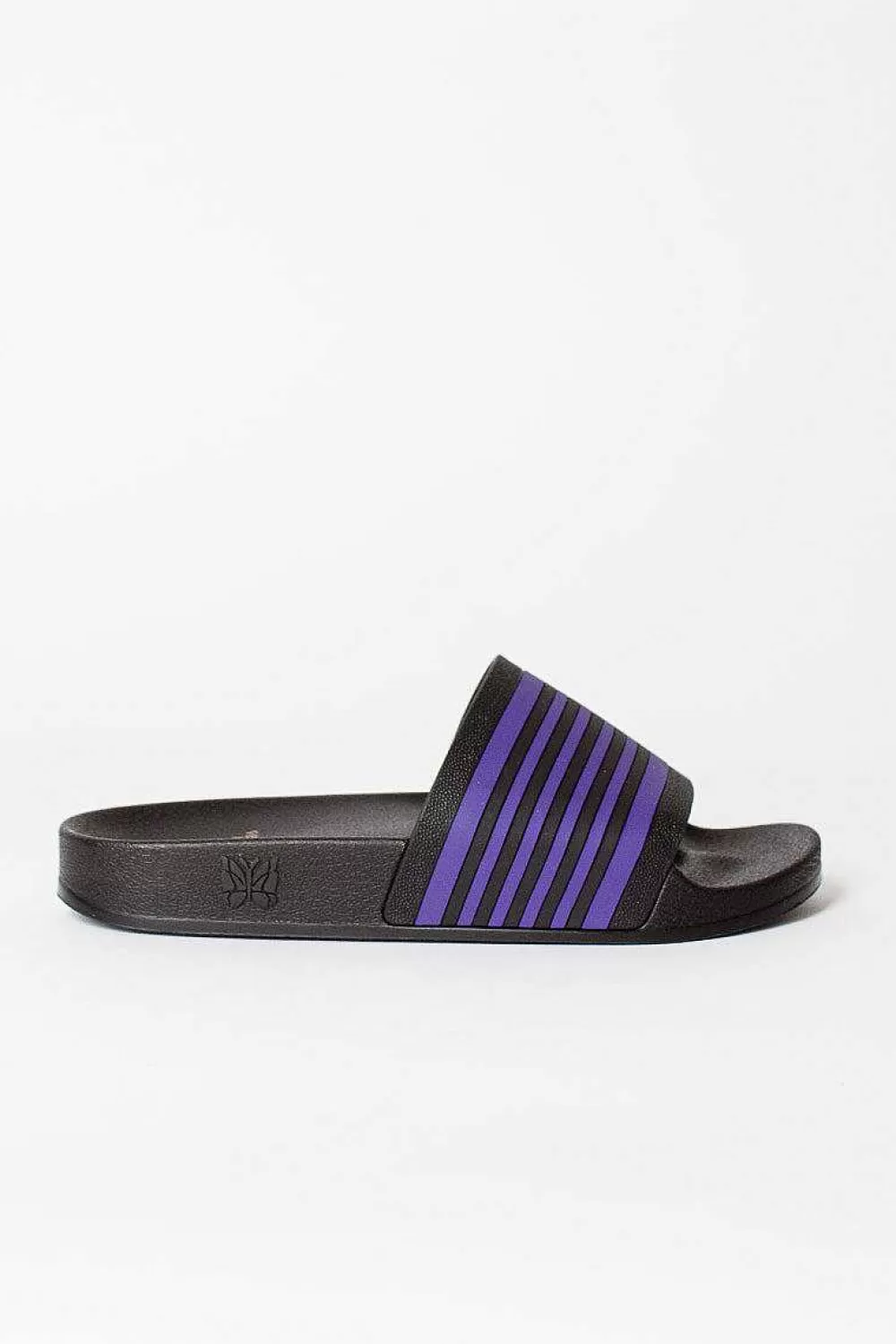 Needles Track Line Shower Sandals Black/Purple | Shoes