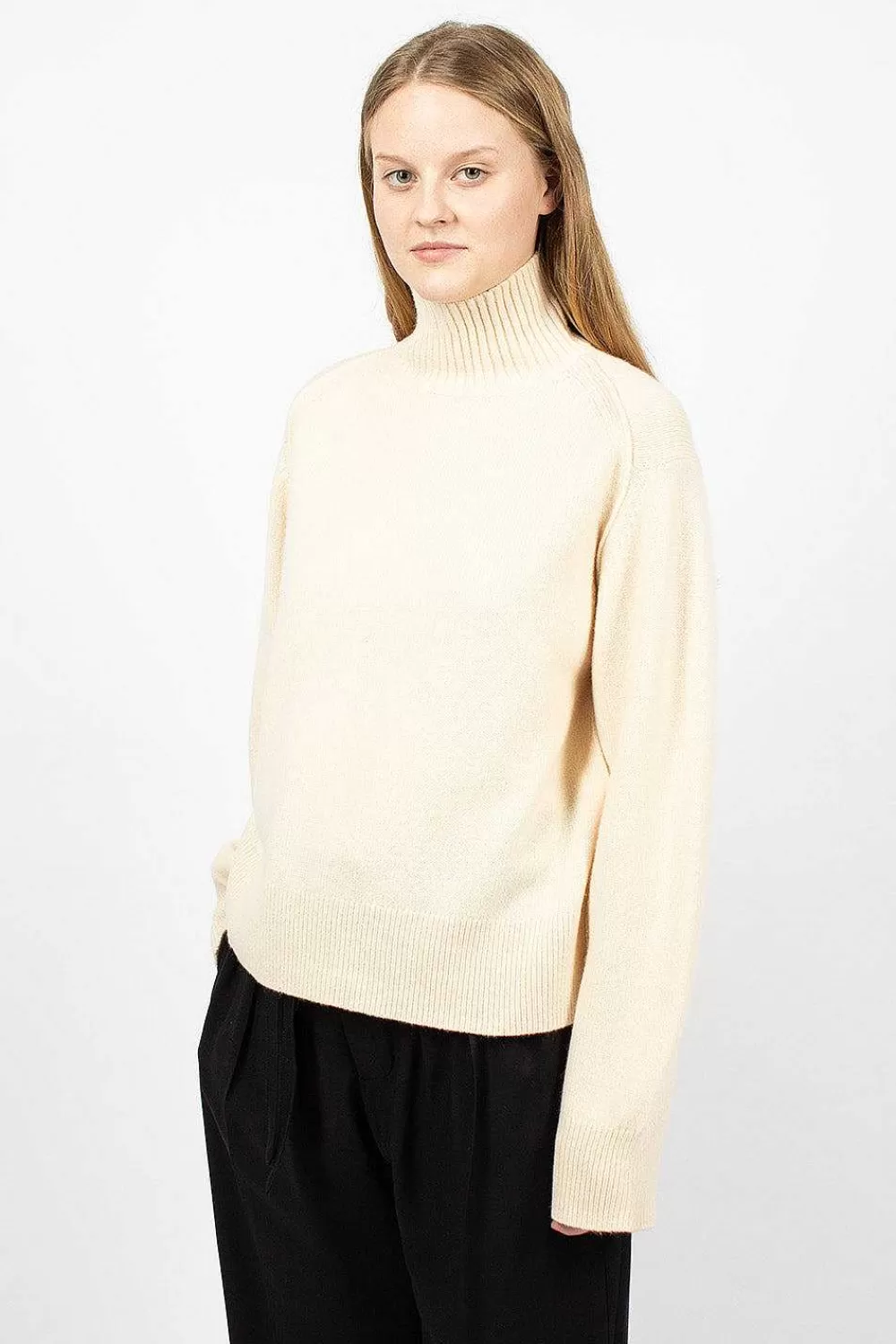 Acne Studios Turtleneck Sweater Cream Beige | Knitwear