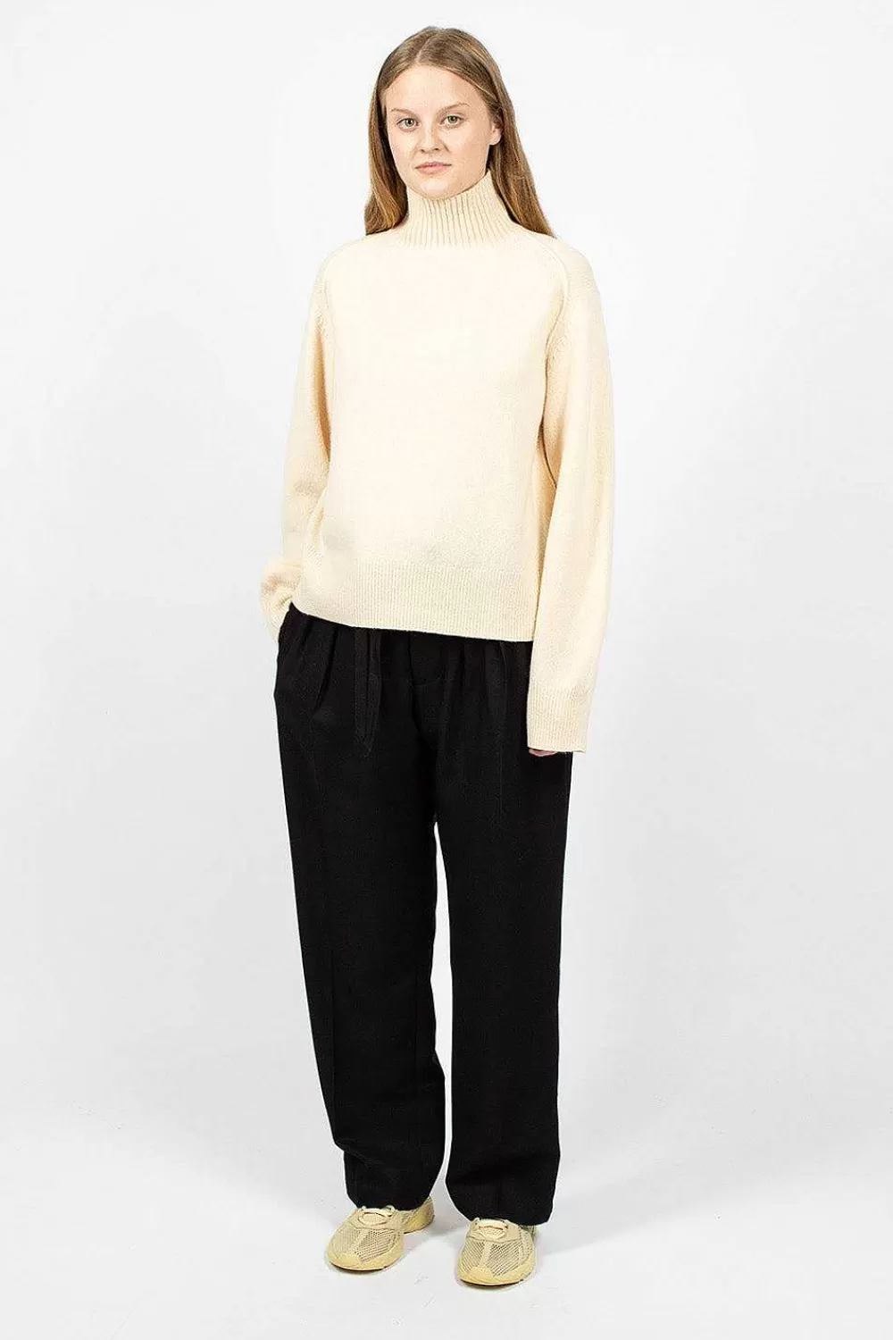 Acne Studios Turtleneck Sweater Cream Beige | Knitwear