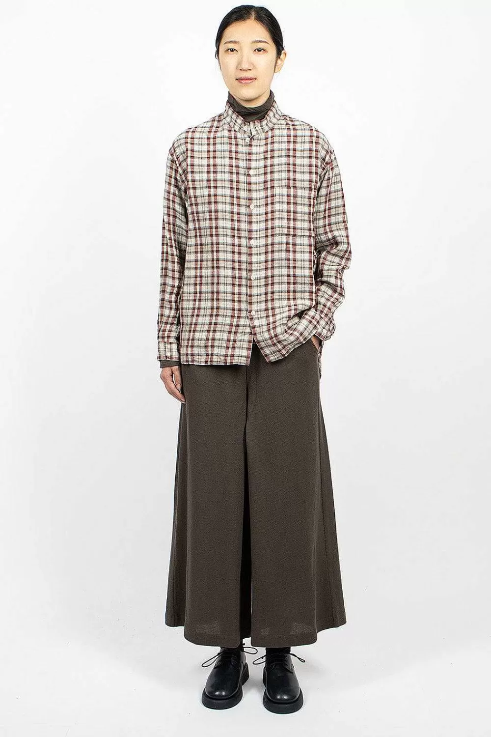 Vlas Blomme & Twelve Pant Charcoal Brown | Trousers