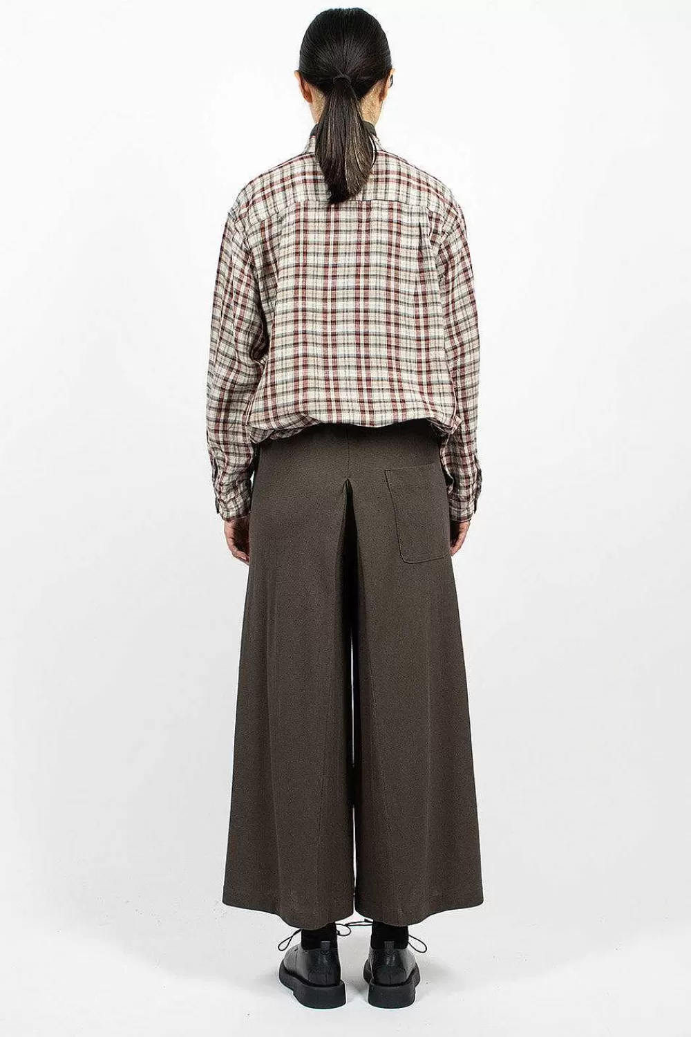 Vlas Blomme & Twelve Pant Charcoal Brown | Trousers