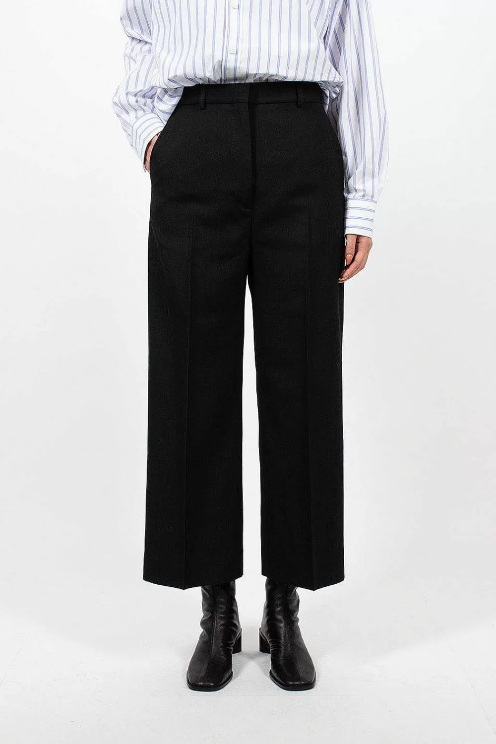 Acne Studios Wool Blend Trousers Black | Trousers