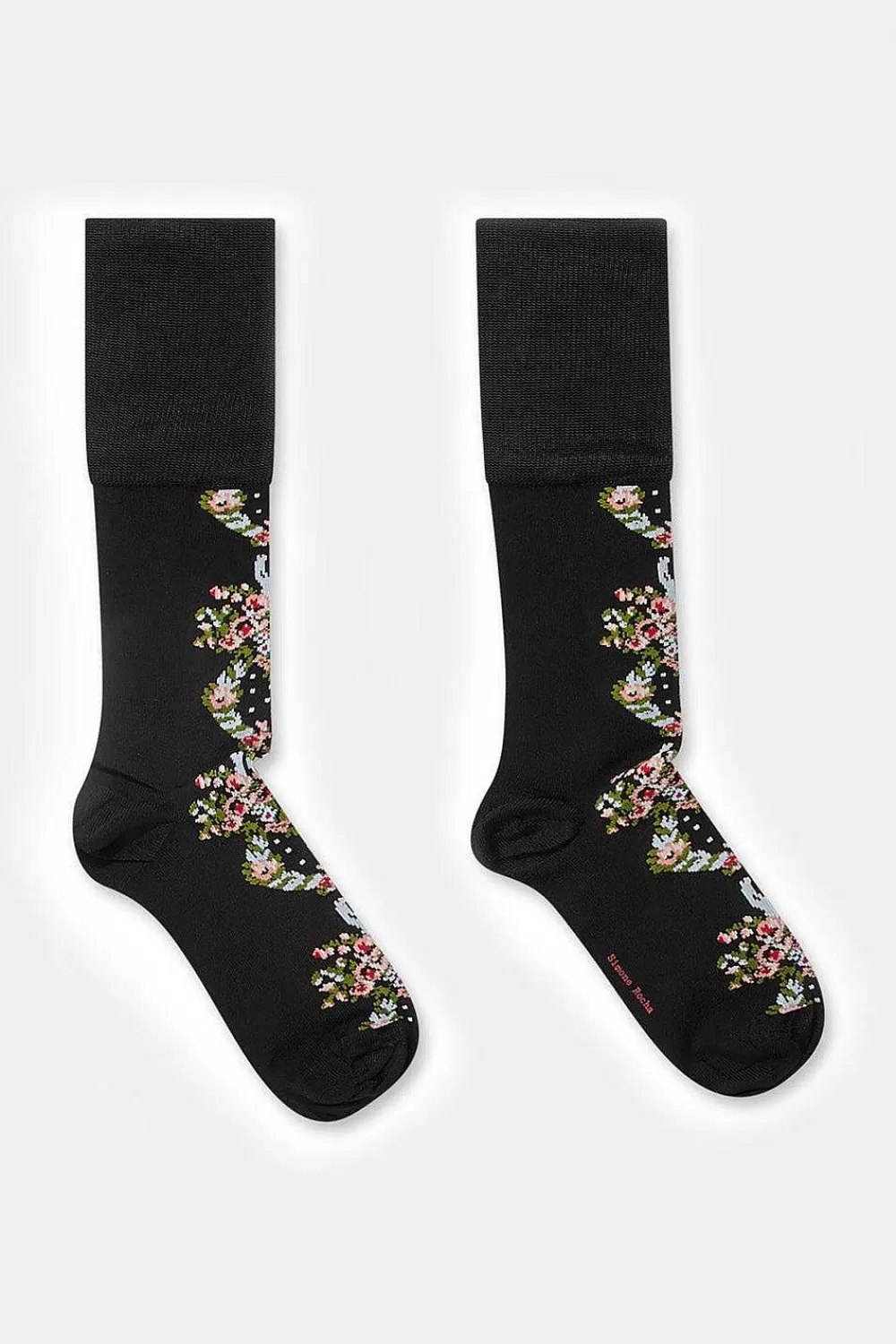 Simone Rocha Wreath Printed Socks Black | Tights & Socks